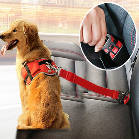 Adjustable Dog Cat Car Safety Belt Pet Seat Vehicle Seat Belt Harness